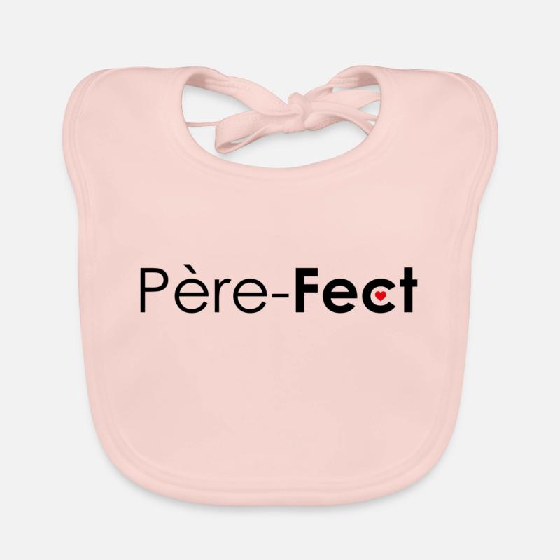 Père fect ! PERE FECT PERFECT - Bavoir bio Bébé - rose