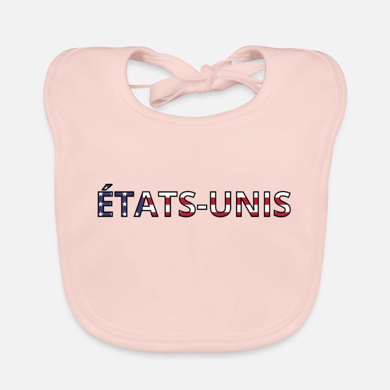 Drapeau États-Unis Bavoir bio Bébé