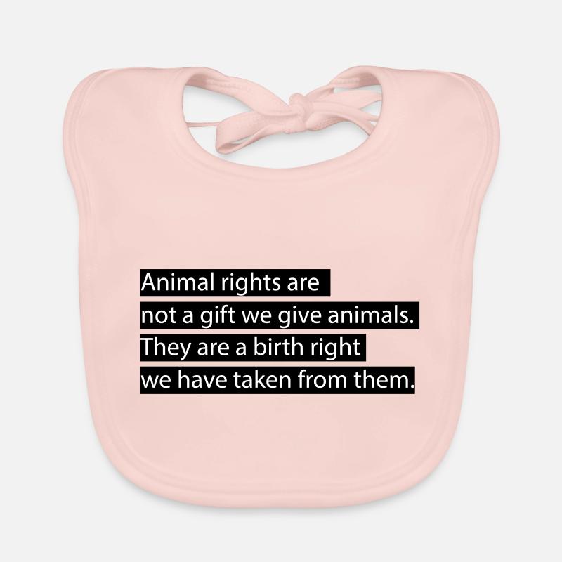 Animal rights. - Baby Bio-Lätzchen - Rose