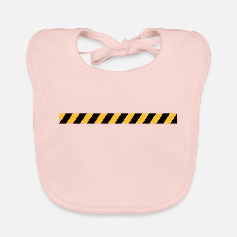 Police tape line design Organic Baby Bibs
