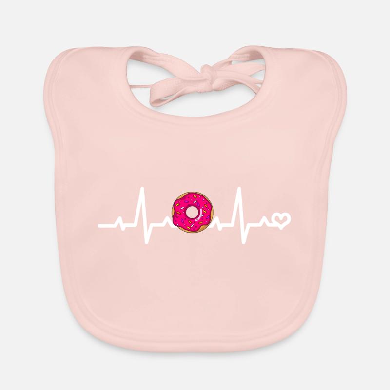 Pinker Donut Liebe Baby Bio-Lätzchen