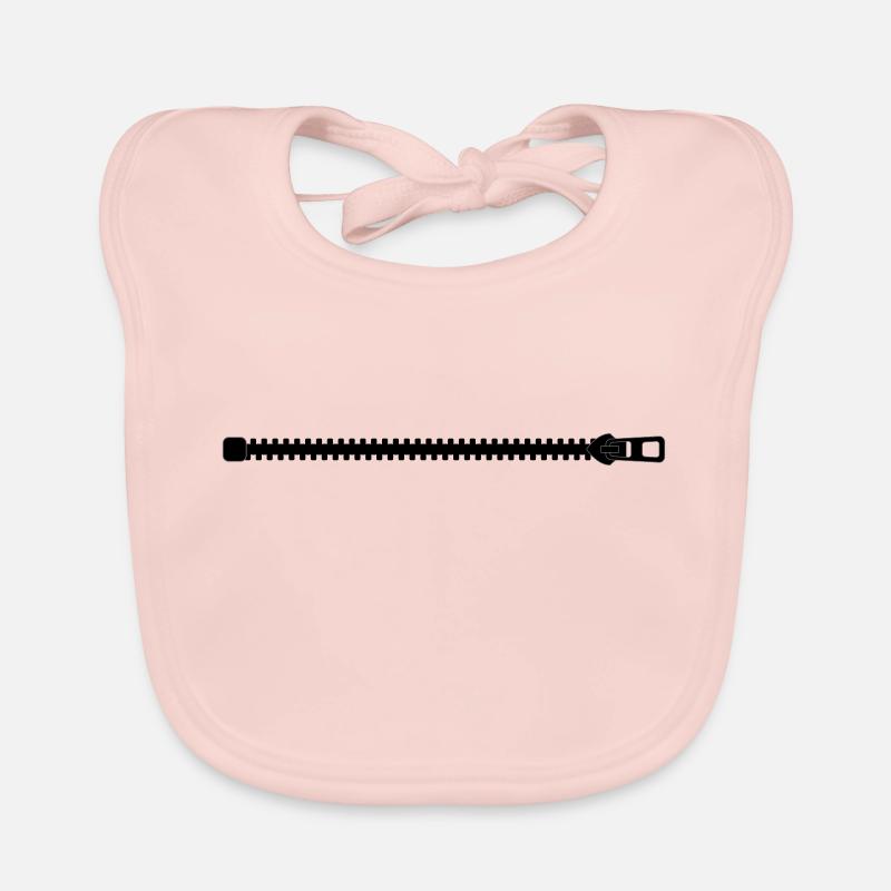 Fermeture à glissière - Bavoir bio Bébé - rose