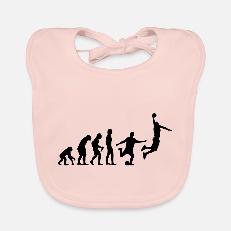 Evolution Basketball - From monkey to dunk Organic Baby Bibs