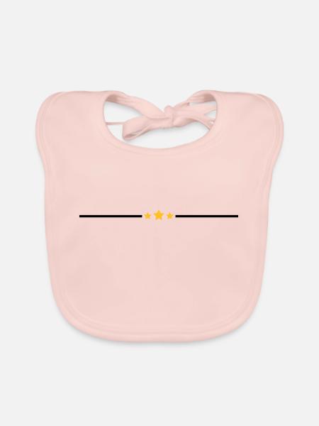 Star line - Organic Baby Bibs - rose - Front