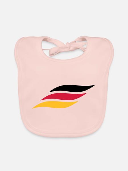 Vague allemande vague allemande - Bavoir bio Bébé - rose - Devant