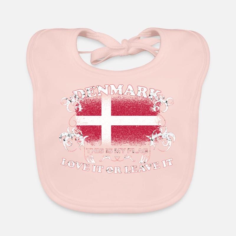 Danemark c'est mon drapeau Bavoir bio Bébé