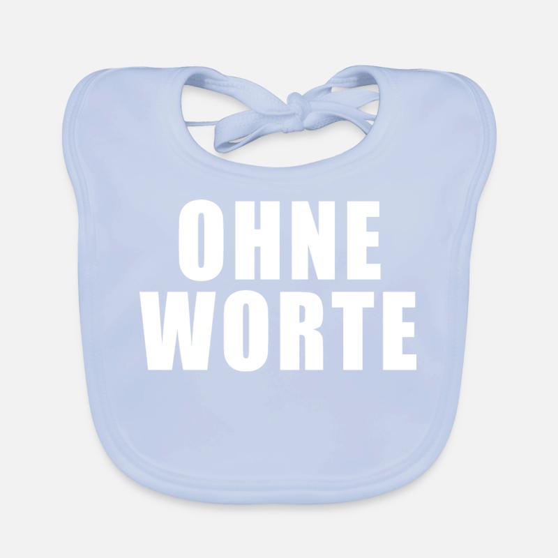 WITHOUT WORDS GIFT SAY NO COMMENT OFFICE JOB Organic Baby Bibs