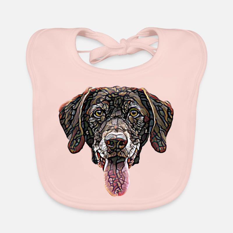 Visage de Labrador Retriever au chocolat Bavoir bio Bébé