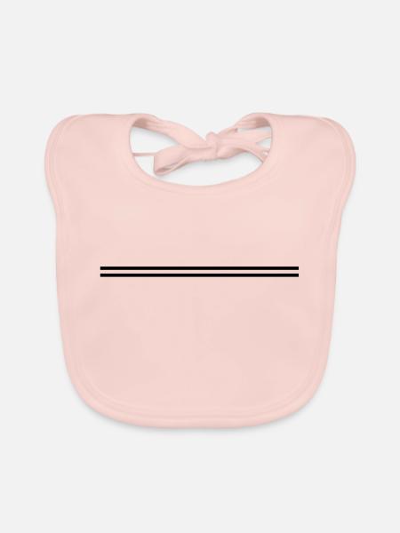 doppel_strich__f1 - Baby Bio-Lätzchen - Rose