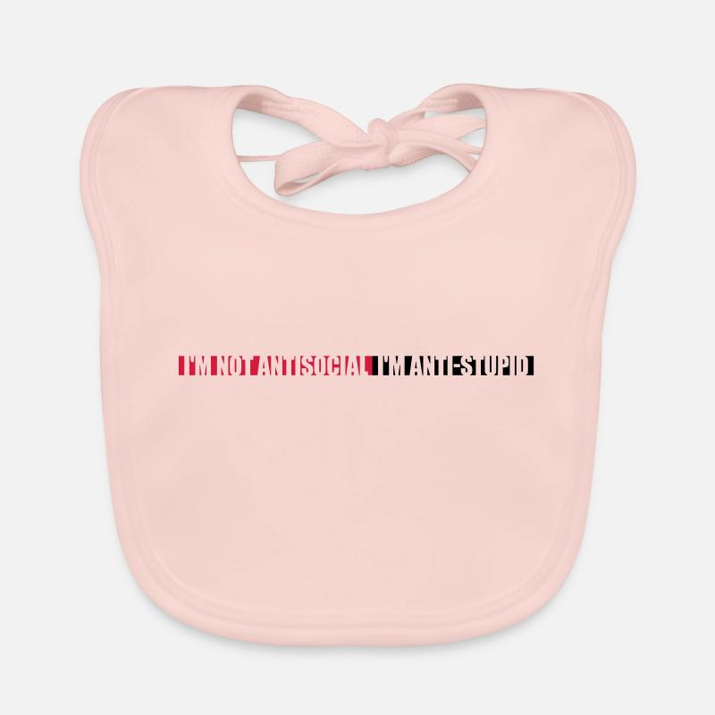 pas antisocial anti-stupide Bavoir bio Bébé