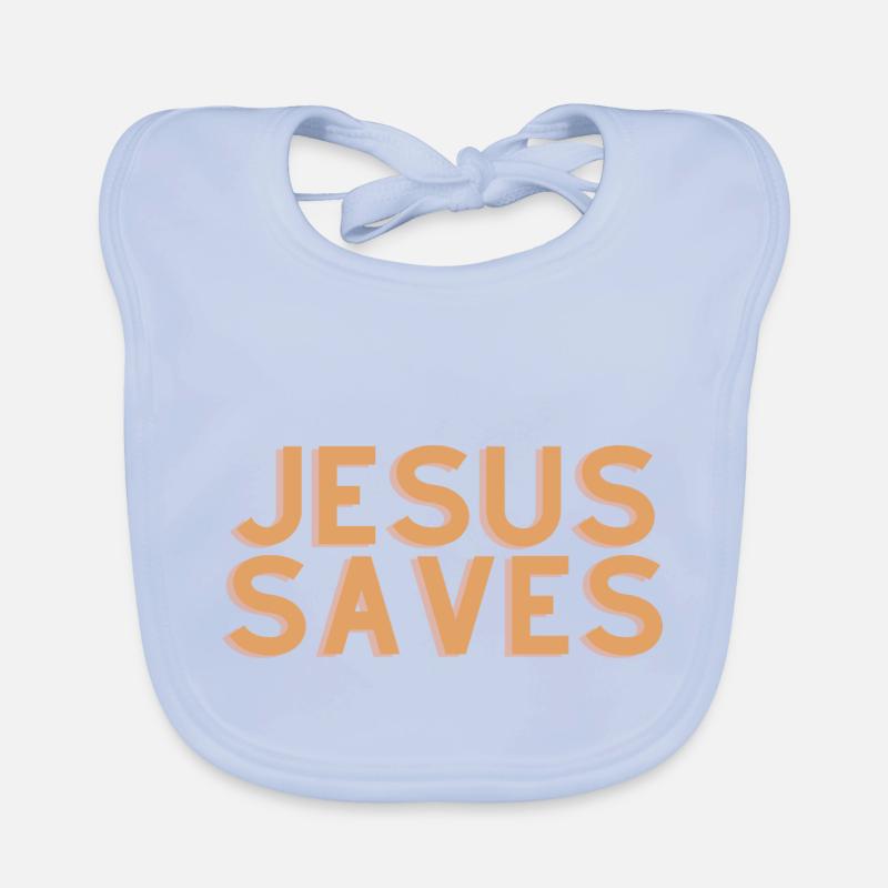Jésus sauve - Citation chrétienne Bavoir bio Bébé