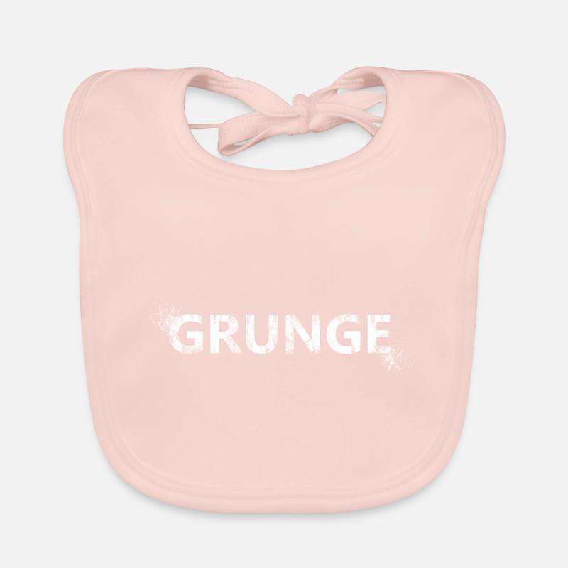 Grunge 90s Seattle distressed Logo Baby Bio-Lätzchen