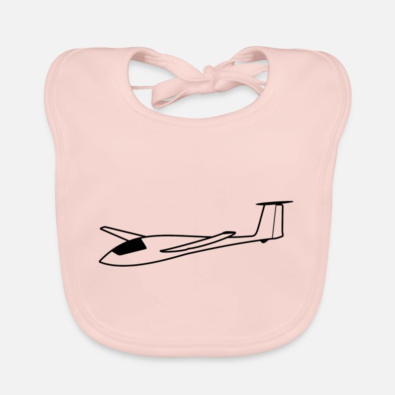 Planeur avion Glider - Bavoir bio Bébé - rose