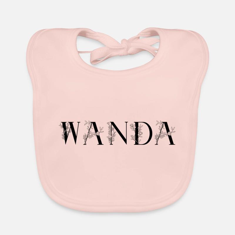 Name - Wanda - Baby Bio-Lätzchen - Rose