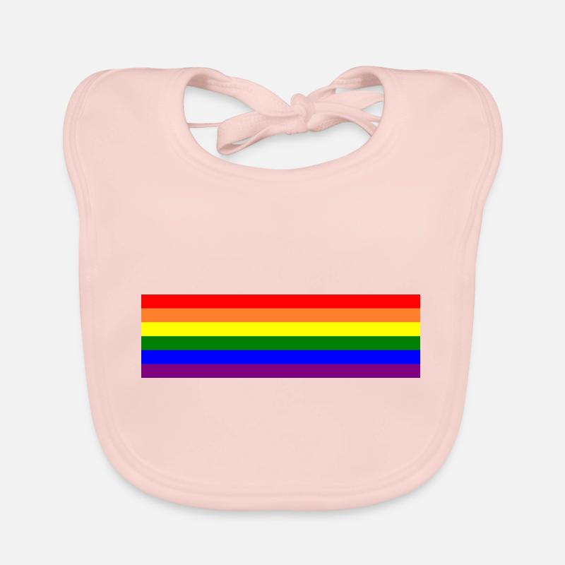 Drapeau arc-en-ciel drapeau arc-en-ciel Bavoir bio Bébé