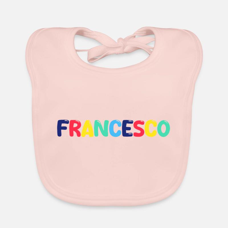 Name - Francesco - Baby Bio-Lätzchen - Rose