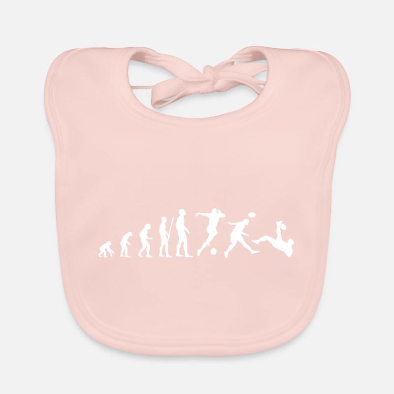 Fußballer Evolution Fußball Baby Bio-Lätzchen