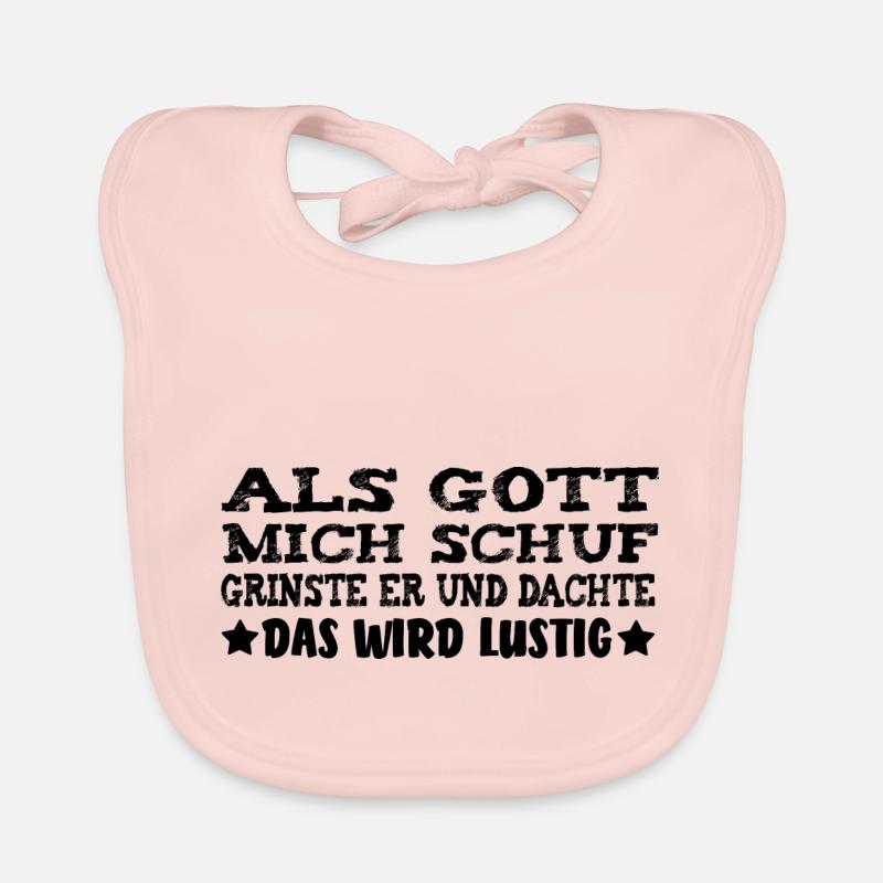 Als Gott mich schuf [black] Baby Bio-Lätzchen