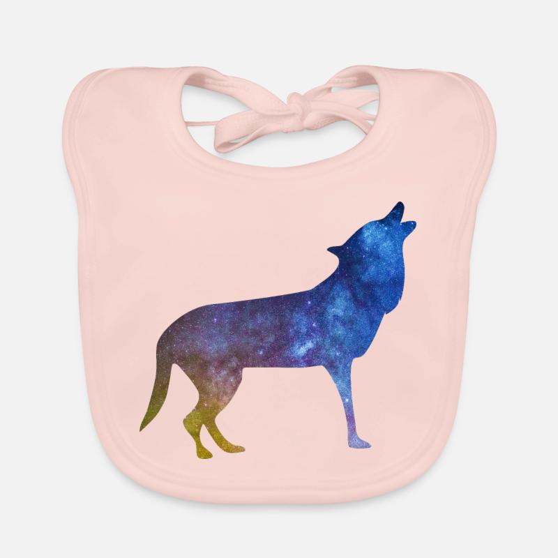 Wolf Starlight Organic Baby Bibs