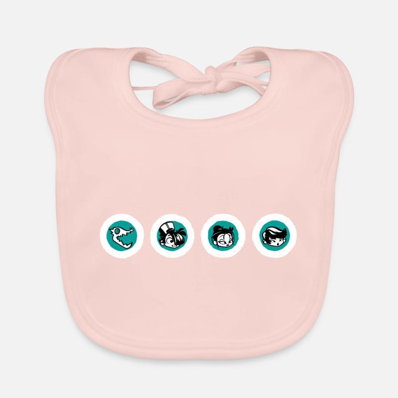 Fuyant Koko Vol3 - Bavoir bio Bébé - rose