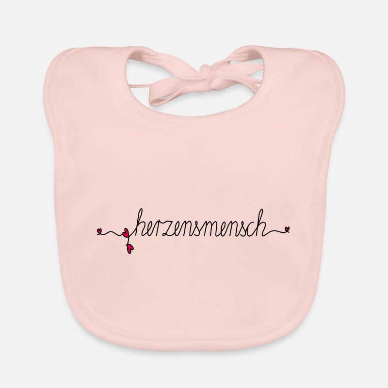 herzensmensch - Baby Bio-Lätzchen - Rose