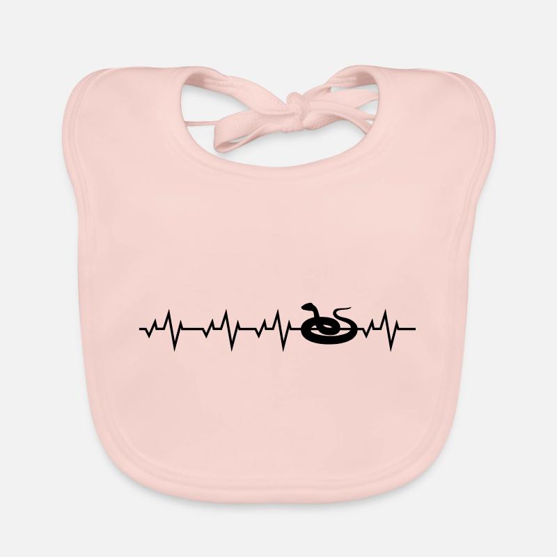 Heartbeat snake Organic Baby Bibs