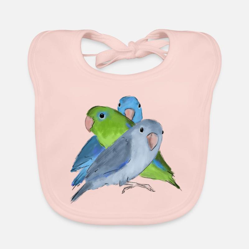 Trois perroquets perroquets Bavoir bio Bébé