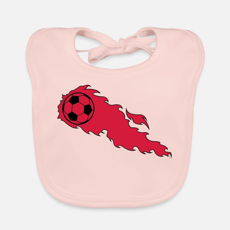 Burning football Organic Baby Bibs