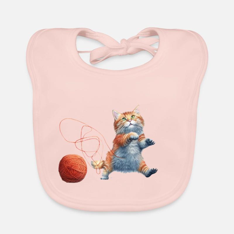 Cat with wool Organic Baby Bibs