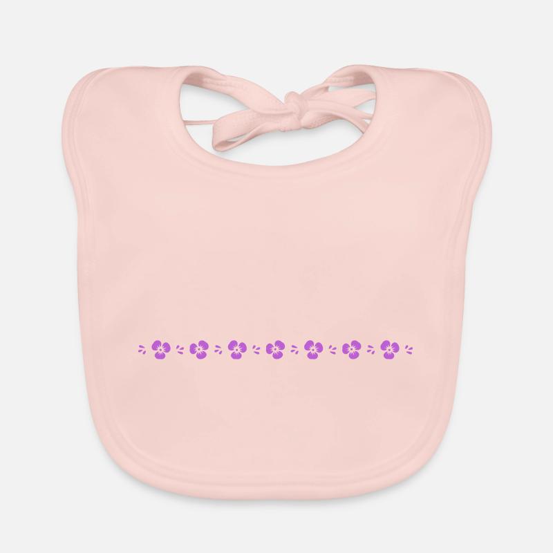 Small pansy line Organic Baby Bibs