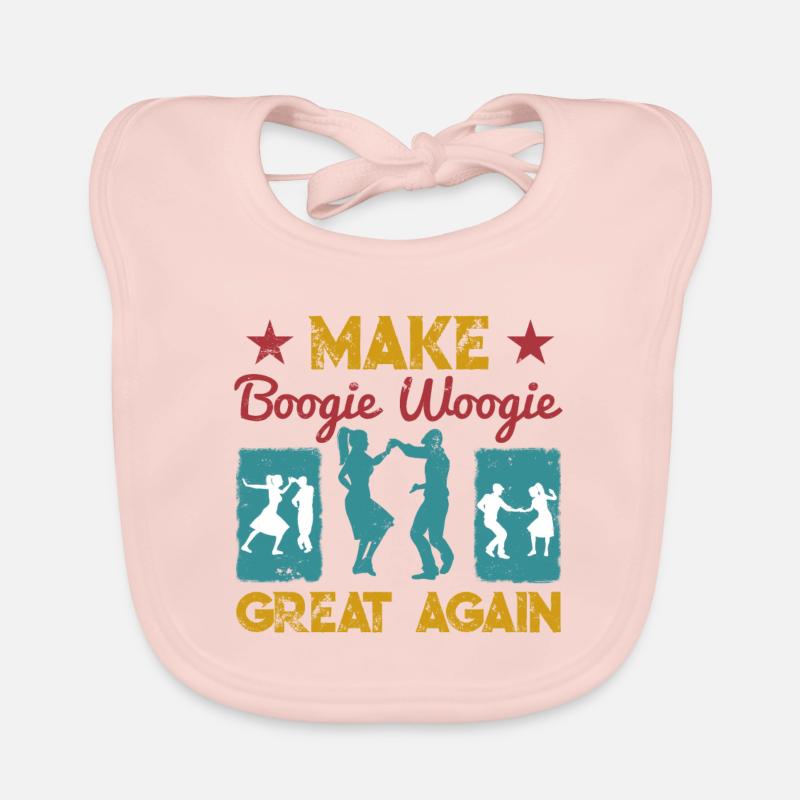 Faites de Boogie Woogie un nouveau cadeau de danse - Bavoir bio Bébé - rose