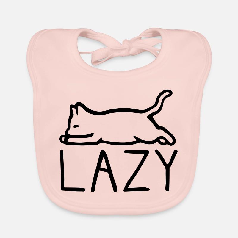 faule Katze Baby Bio-Lätzchen