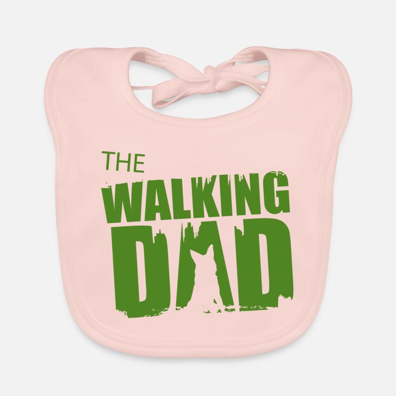 German Shepherd Walking Dad Gift Idea Father Gassi Organic Baby Bibs