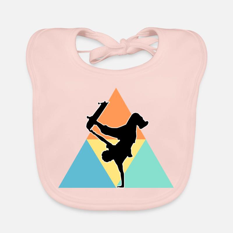 Skateboarding Organic Baby Bibs