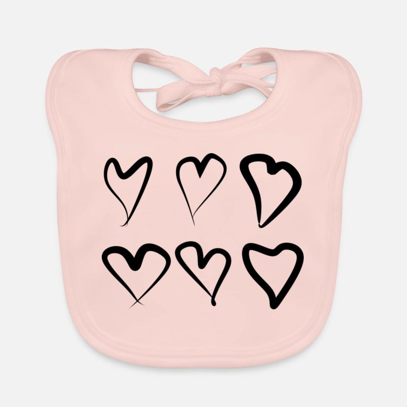 Herze - Baby Bio-Lätzchen - Rose