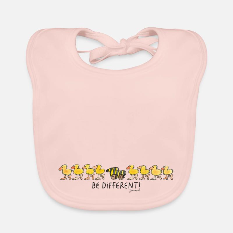 Janosch Tigerente Be Different - Baby Bio-Lätzchen - Rose
