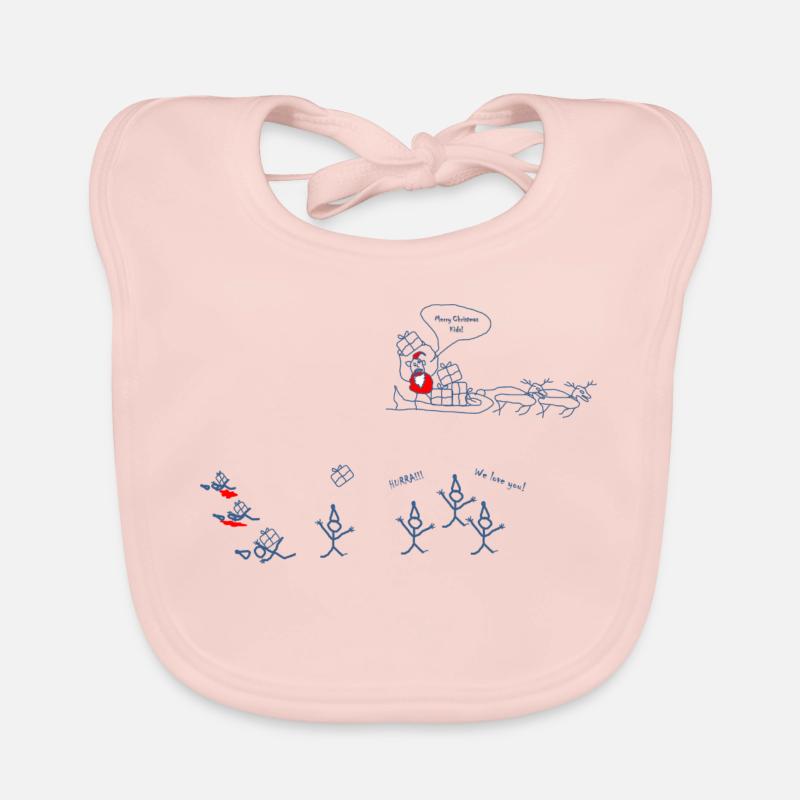 Père Noël vient Bavoir bio Bébé