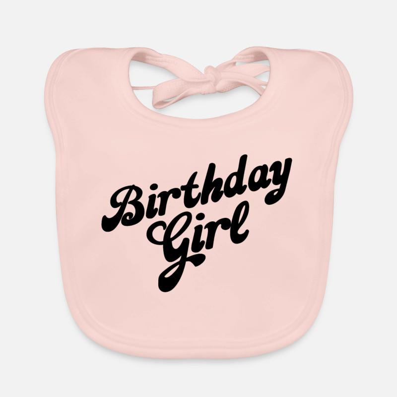 Jour d’anniversaire - Bavoir bio Bébé - rose