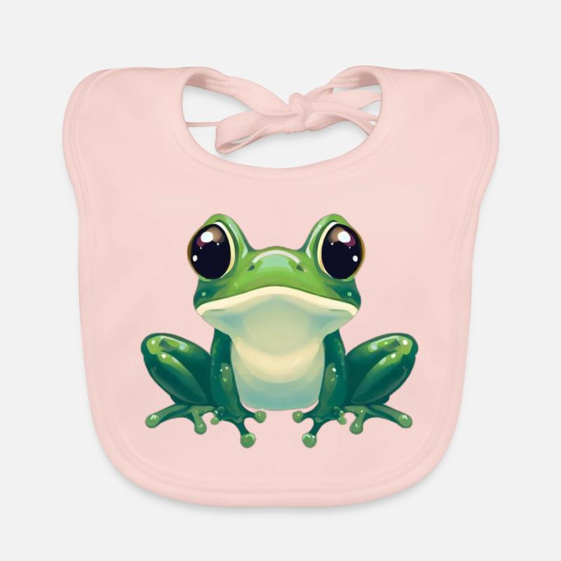 Grenouille verte Bavoir bio Bébé
