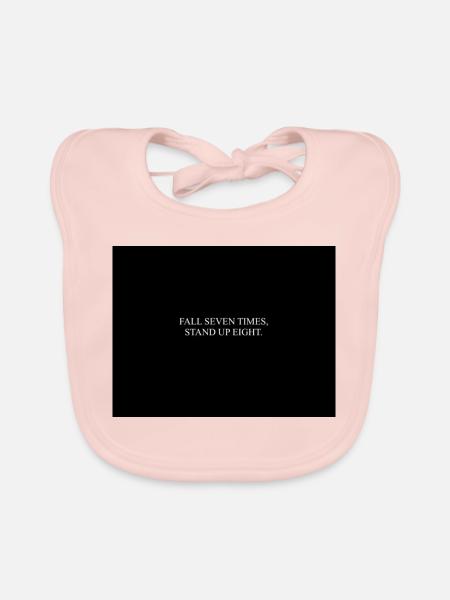FALL SEVEN TIMES - Organic Baby Bibs - rose - Front