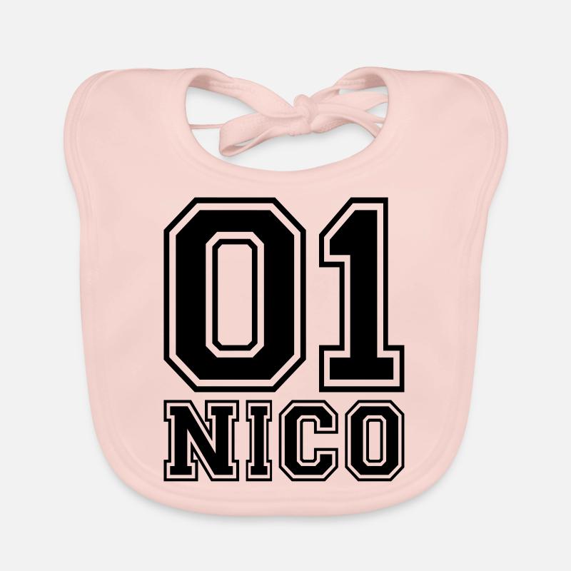 Nico - Name Organic Baby Bibs