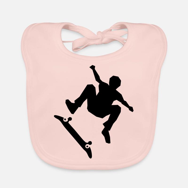 Skateboarder on skateboard Baby Bio-Lätzchen