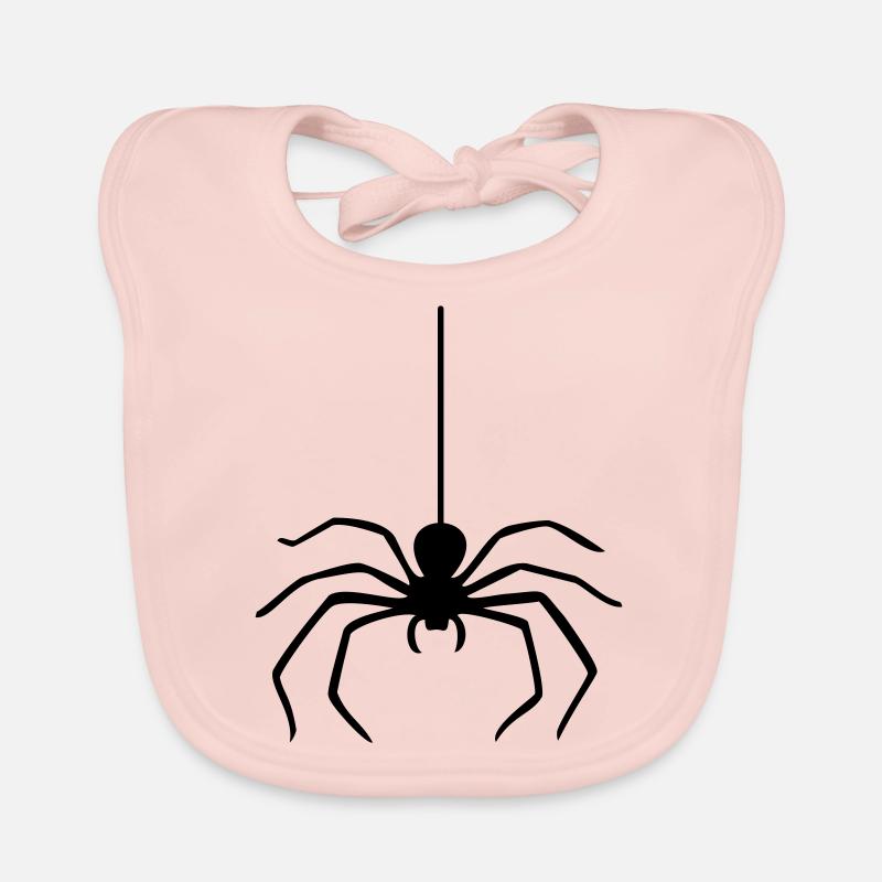 Spider / Spinne - Baby Bio-Lätzchen - Rose