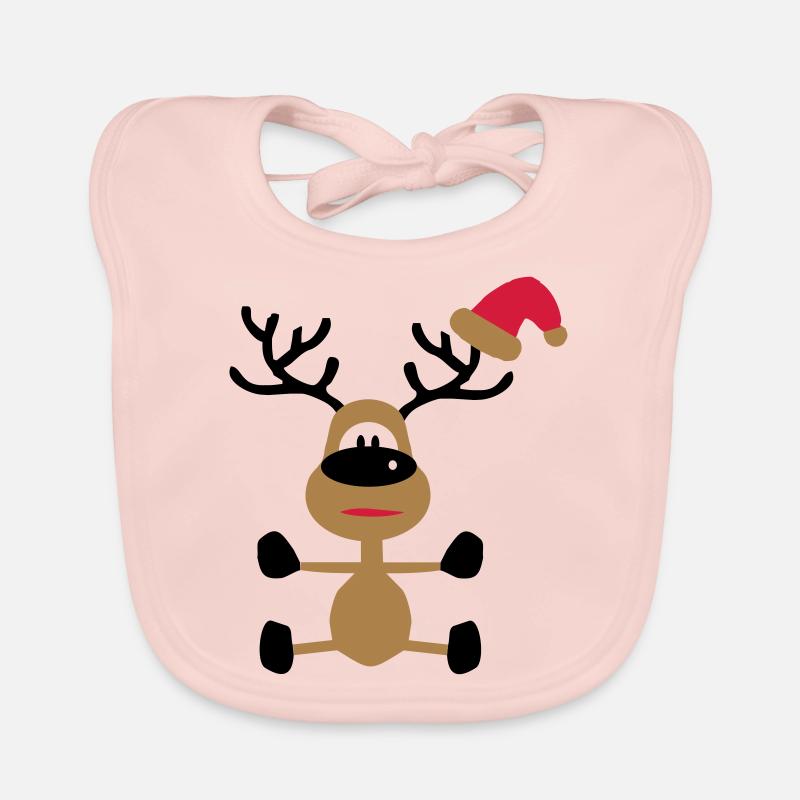 Noël - Bavoir bio Bébé - rose
