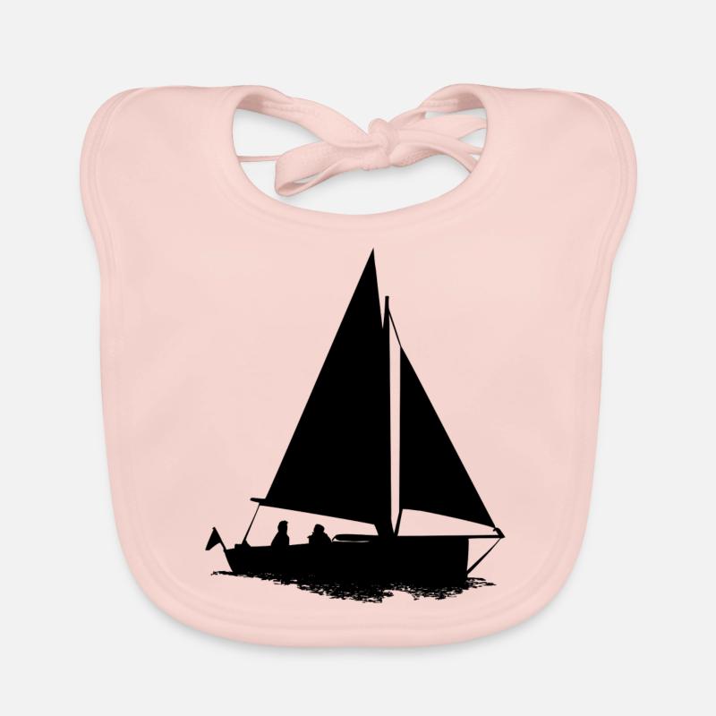 bateau à voile - Bavoir bio Bébé - rose