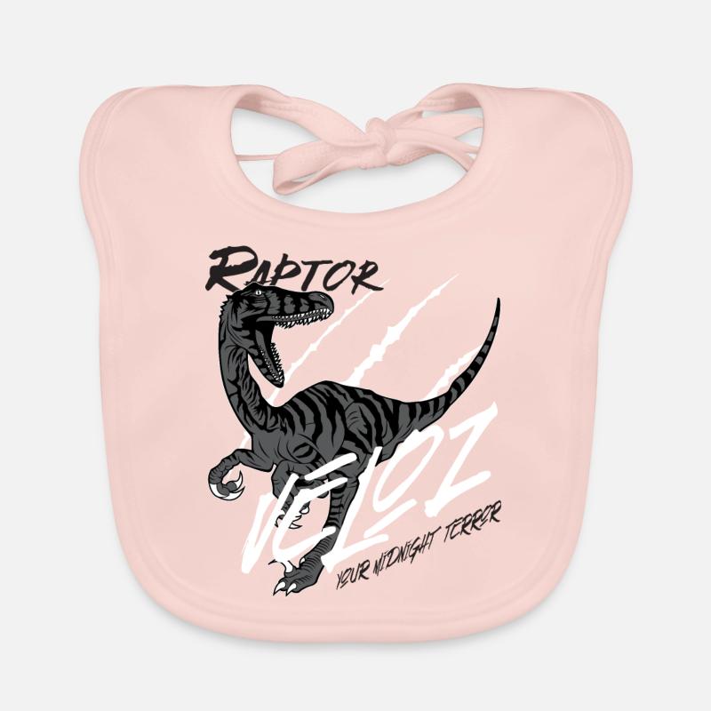 Cool Saurus - Bavoir bio Bébé - rose