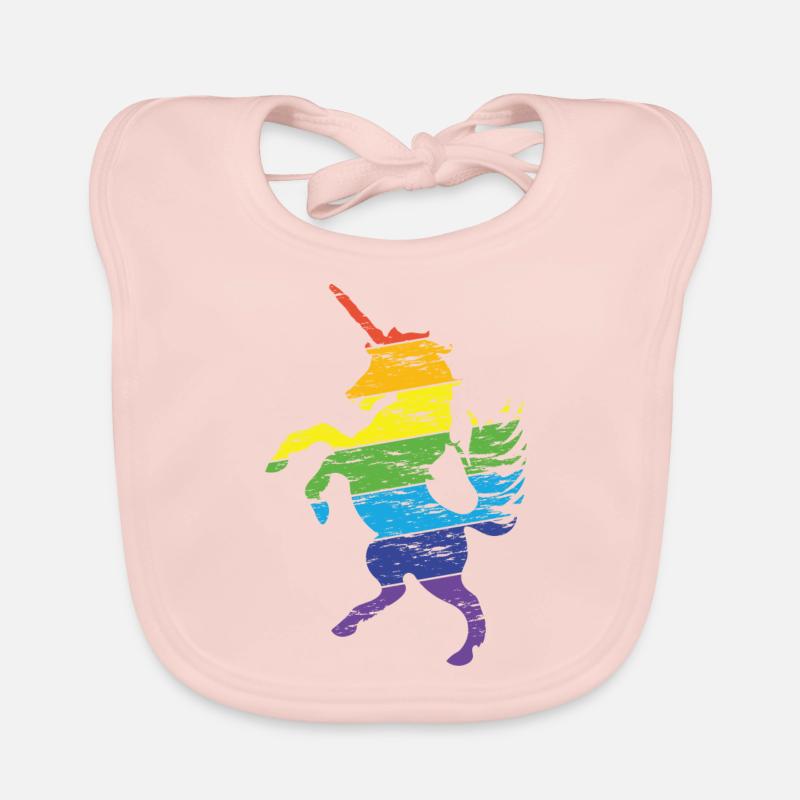 Einhorn Regenbogen Baby Bio-Lätzchen