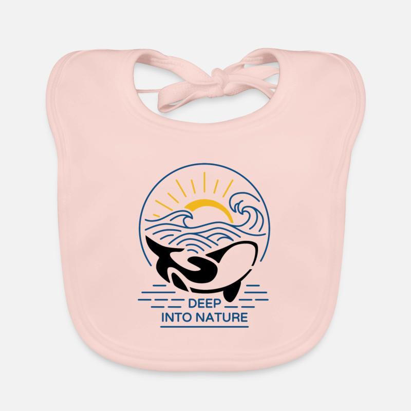 Au plus profond de la nature - Bavoir bio Bébé - rose