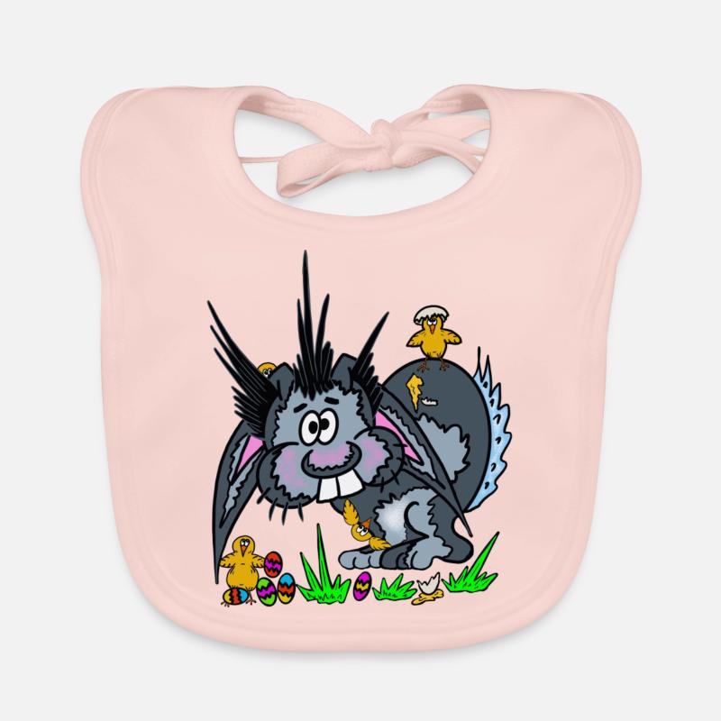 Lapin de Pâques avec Kueken Bavoir bio Bébé