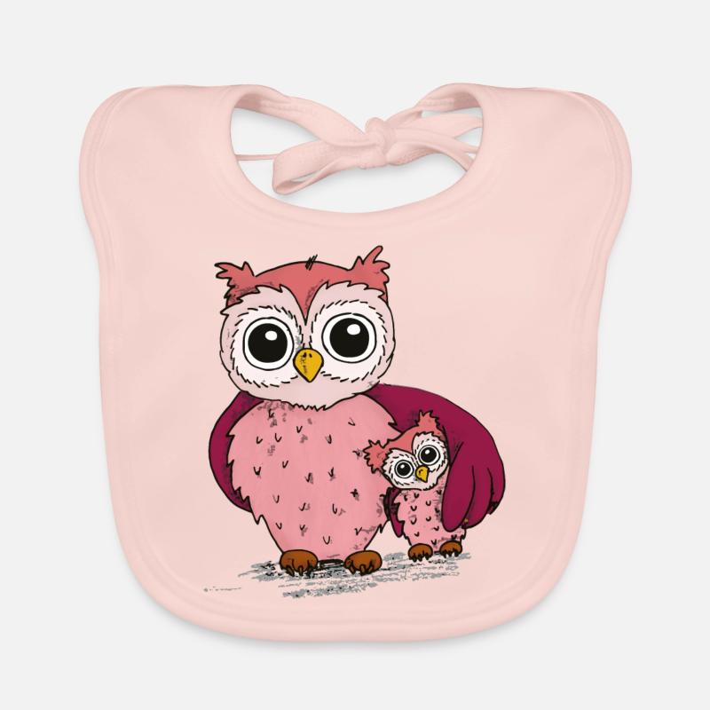 Eule Mutter Kind Beste Mama Nachteule Nachteule Baby Bio-Lätzchen